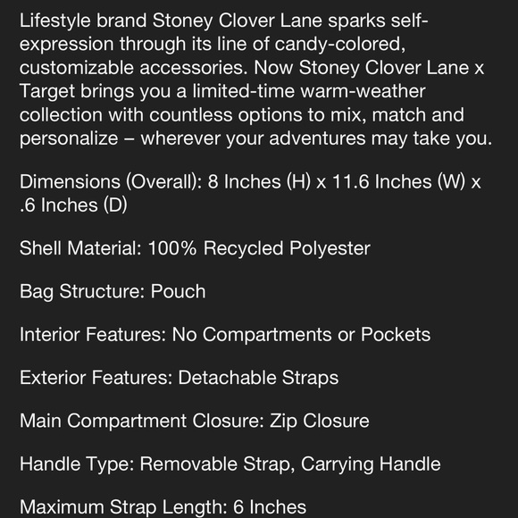 NWT Stoney Clover Lane x Target STUFF Patch Flat Pouch- Preppy - Picture 12 of 14